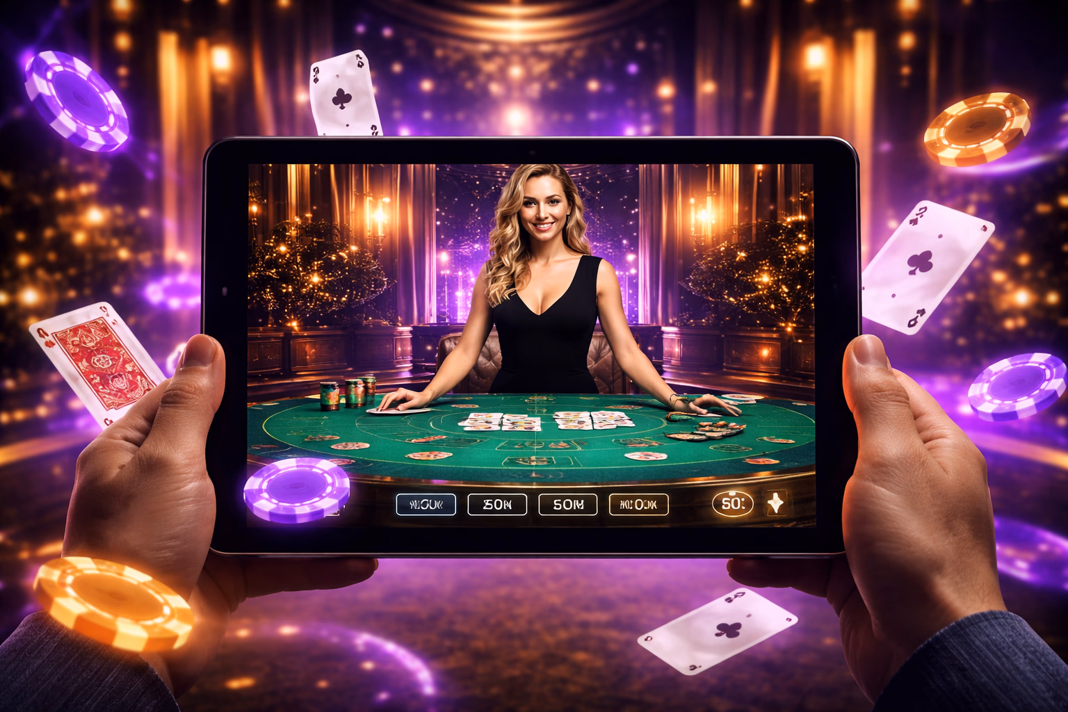 1XOK player enjoying mobile casino games with fair and secure library access